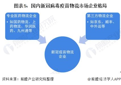 图表5：国内新冠病毒疫苗物流市场企业格局