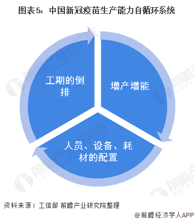 中国新冠疫苗接种剂已达9亿支!高效的原因解析(图5) 图表5:中国新冠疫苗生产能力自循环系统