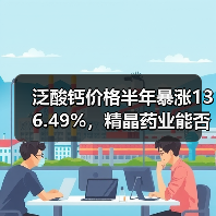 泛酸钙价格半年暴涨136.49%，精晶药业能否困境反转？（图4）