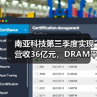 南亚科技第三季度实现营收36亿元,DRAM平均售价降低(图1) 南亚科技第三季度实现营收36亿元,DRAM平均售价降低(图1)