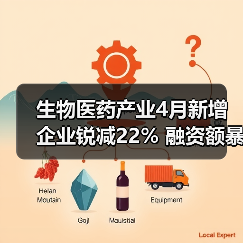 生物医药产业4月新增企业锐减22% 融资额暴跌57%(图4) 生物医药产业4月新增企业锐减22% 融资额暴跌57%(图4)