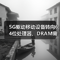 5G驱动移动设备转向64位处理器，DRAM需求将如何变化？（图4）
