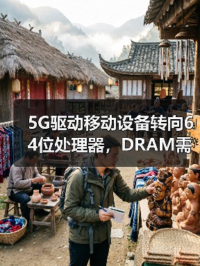 5G驱动移动设备转向64位处理器，DRAM需求将如何变化？（图3）