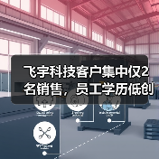 飞宇科技客户集中仅2名销售,员工学历低创新属性弱(图4) 飞宇科技客户集中仅2名销售,员工学历低创新属性弱(图4)