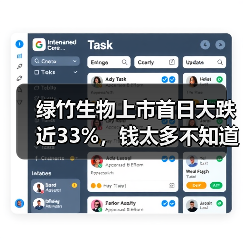 绿竹生物上市首日大跌近33%,钱太多不知道如何花几亿买理财?(图1) 绿竹生物上市首日大跌近33%,钱太多不知道如何花几亿买理财?(图1)