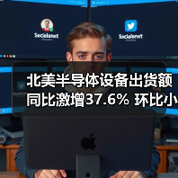 北美半导体设备出货额同比激增37.6% 环比小幅回落（图1）