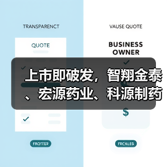 上市即破发，智翔金泰、宏源药业、科源制药谁更具潜力？（图1）