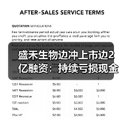 盛禾生物边冲上市边2亿融资：持续亏损现金流紧张，商业化前景待检（图4）