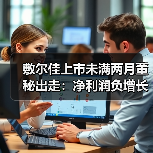敷尔佳上市未满两月董秘出走：净利润负增长，股价跌近四成（图1）