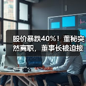 股价暴跌40%！董秘突然离职，董事长被迫接管？（图2）