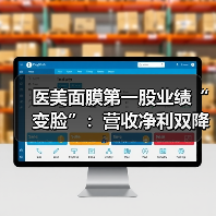 医美面膜第一股业绩“变脸”:营收净利双降,股价跌近三成(图2) 医美面膜第一股业绩“变脸”:营收净利双降,股价跌近三成(图2)