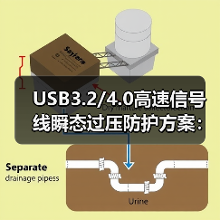 USB3.2/4.0高速信号线瞬态过压防护方案:TVS器件如何高效应对静电浪涌?(图3) USB3.2/4.0高速信号线瞬态过压防护方案:TVS器件如何高效应对静电浪涌?(图3)